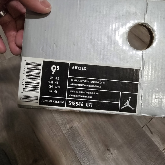 Jordan Fusion 12 LS Glacier Ice With Box 318546-071 - Picture 7 of 8